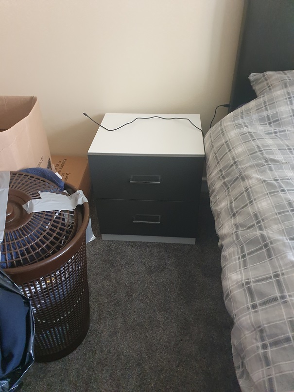 Derby, Derbyshire Bedside from BandQ fully assembled, Darwin range