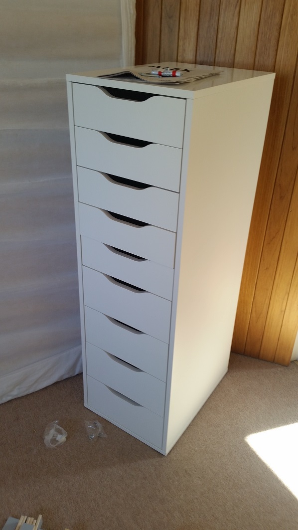 Photo of an Ikean Alex Tallboy we assembled in Norwich, Norfolk